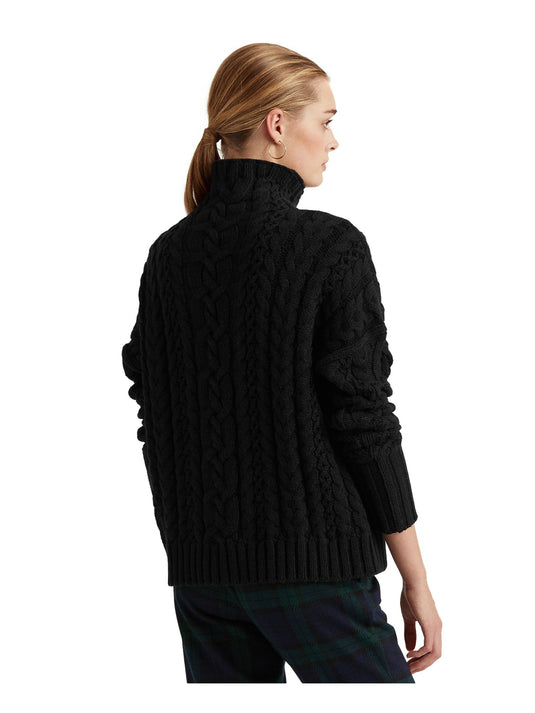 Ralph Lauren Women's Long Sleeve Turtle Neck Sweater Black Size Small