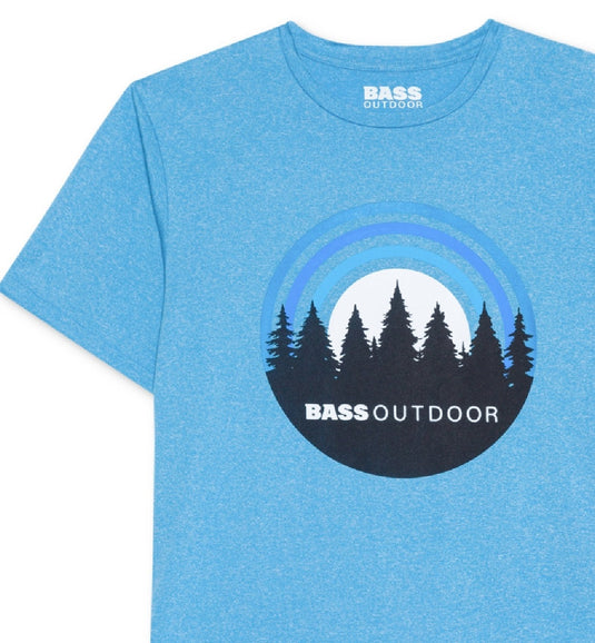 Bass Outdoor Men's Performance Graphic T-Shirt Blue