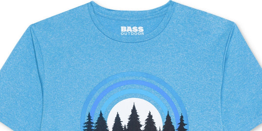 Bass Outdoor Men's Performance Graphic T-Shirt Blue