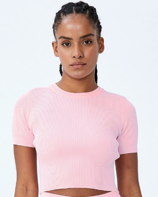 COTTON on Women's Summer Knit T-Shirt Pink Size X-Small