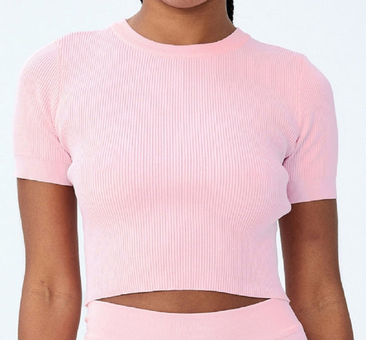 COTTON on Women's Summer Knit T-Shirt Pink Size X-Small