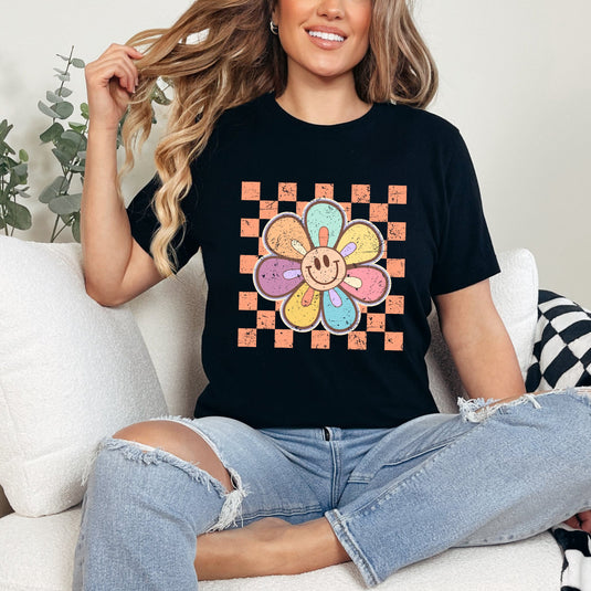 Checkered Daisy | Short Sleeve Graphic Tee