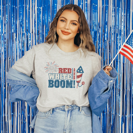 Red White Boom | Short Sleeve Graphic Tee