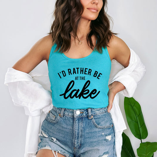 I'd Rather Be at the Lake | Racerback Tank