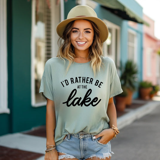 I'd Rather Be at the Lake | Short Sleeve Graphic Tee