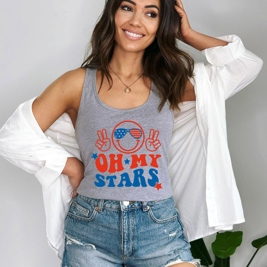 Oh My Stars Smiley Face | Racerback Tank