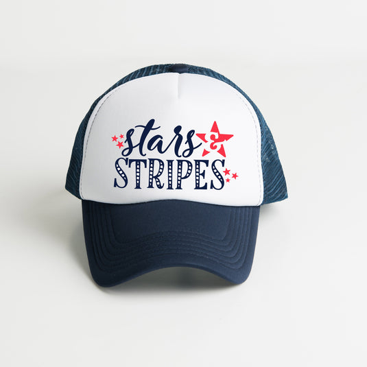 Stars and Stripes With Stars | Foam Trucker Hat