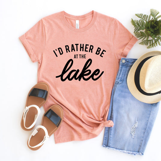 I'd Rather Be at the Lake | Short Sleeve Graphic Tee
