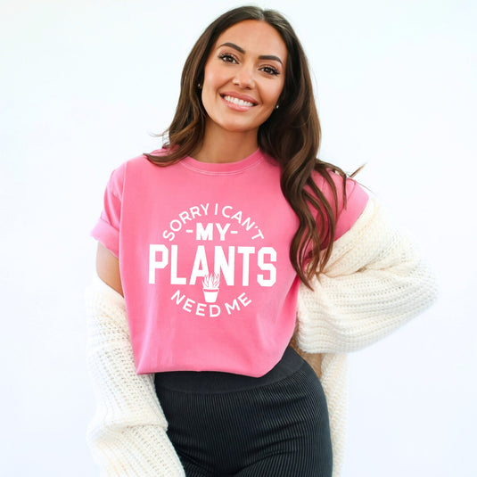 My Plants Need Me | Garment Dyed Short Sleeve Tee