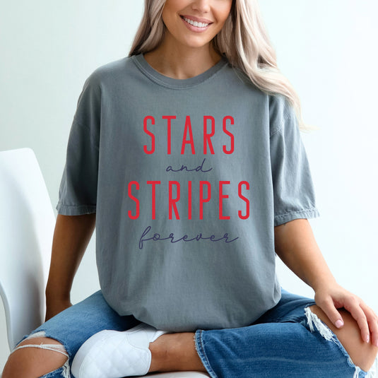 Stars and Stripes Forever | Garment Dyed Short Sleeve Tee