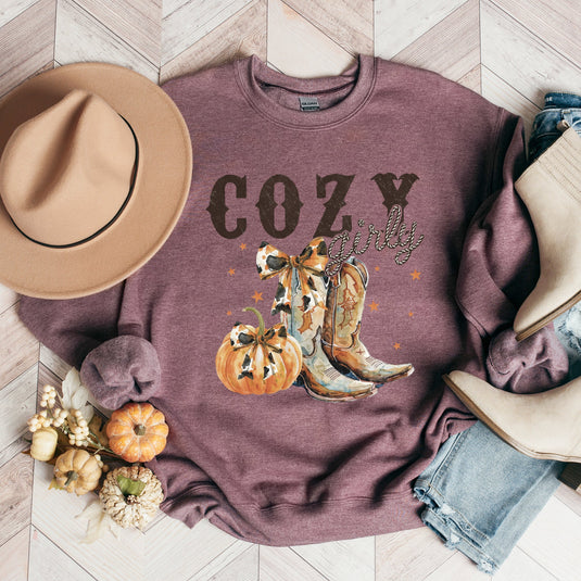 Coquette Fall Western Boots | Sweatshirt