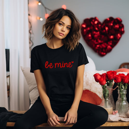 Be Mine Cursive Heart | Short Sleeve Graphic Tee