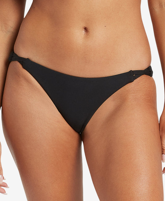 Volcom Junior's Simply Seamless Hipster Bikini Bottoms Swimsuit Black Size X-Small