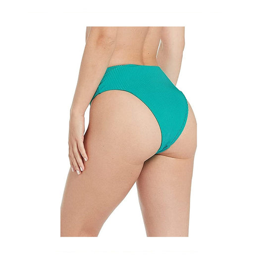 Volcom Junior's Simply Rib Retro Bikini Bottoms Swimsuit Teal