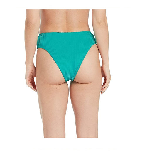 Volcom Junior's Simply Rib Retro Bikini Bottoms Swimsuit Teal