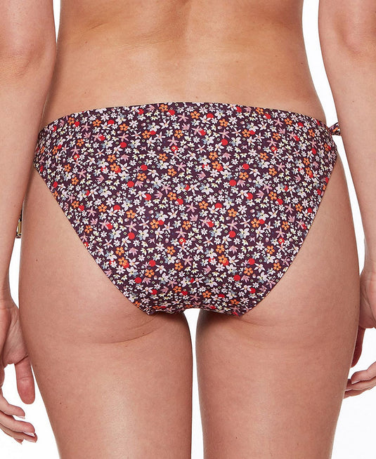 Sanctuary Women's Micro Garden Side Tie Hipster Bikini Bottoms Swimsuit Brown