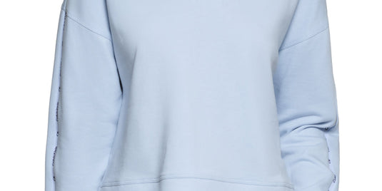 Calvin Klein Women's v Neck High Low Sweatshirt Blue Size Medium