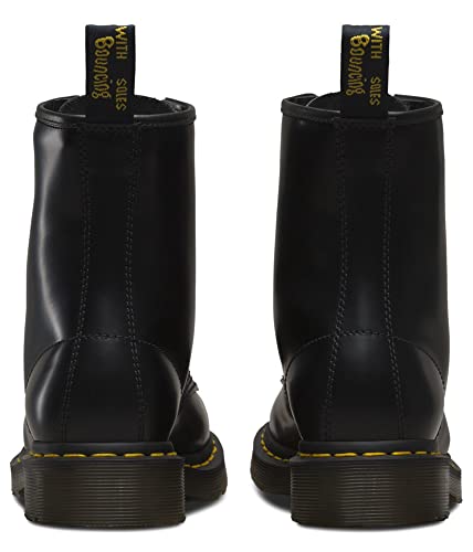 Dr. Martens, Women’s 1460 Original Smooth Leather 8-Eye Boot, Black Smooth, 7 W