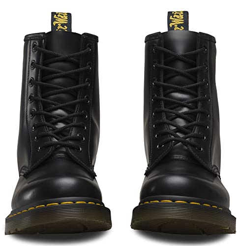 Dr. Martens, Women’s 1460 Original Smooth Leather 8-Eye Boot, Black Smooth, 7 W