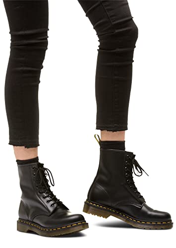 Dr. Martens, Women’s 1460 Original Smooth Leather 8-Eye Boot, Black Smooth, 7 W