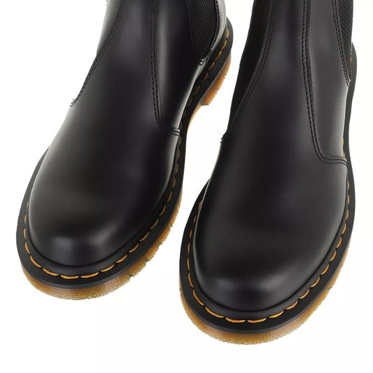 Dr. Martens, Unisex 2976 YS Boots, Black Smooth, 12 US Women/11 US Men