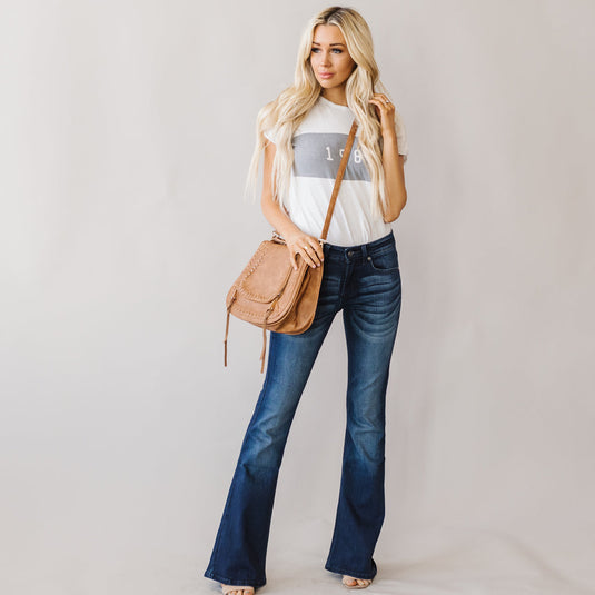 LA-Made High Rise Kancan Denim Flare