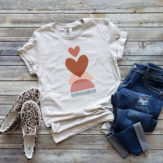 BOHO HEART STACK TEE