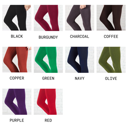 Compression Tummy Control Leggings | Fleece Lined (Yelete)