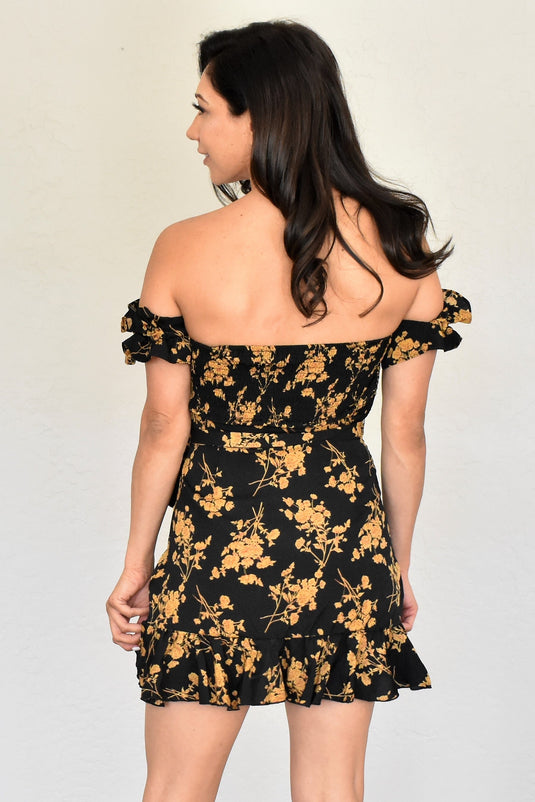 Floral Kisses Ruffle Dress