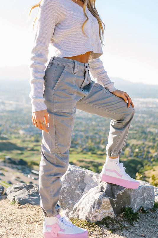 Good Girl Faith Denim Joggers by Kancan