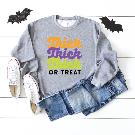 Trick or Treat Colorful Stacked | Sweatshirt