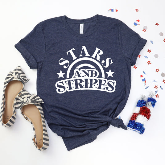 Stars and Stripes Arched | Short Sleeve Graphic Tee