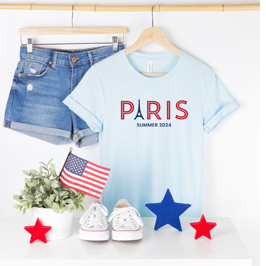 Paris Eiffel Summer Olympics | Short Sleeve Graphic Tee