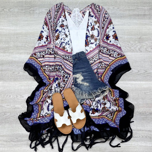 Bohemian Tassel Kimono