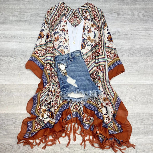 Bohemian Tassel Kimono