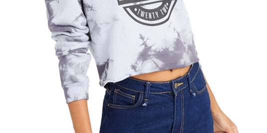 Dickies Women's Logo Tie Dye Sweatshirt Grey Size Small