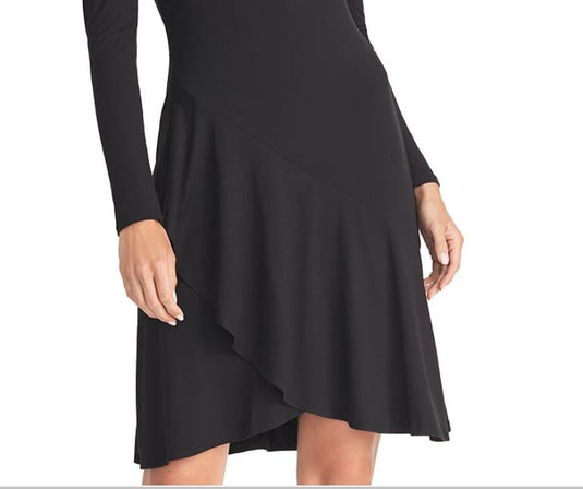 Rachel Rachel Roy Women's Hortense Ruffled Dress Black Size Small