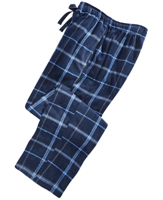 Perry Ellis Men's Drawstring Tartan Plaid Pants Blue Size Small