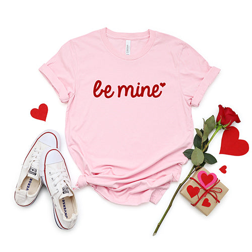 Be Mine Cursive Heart | Short Sleeve Graphic Tee