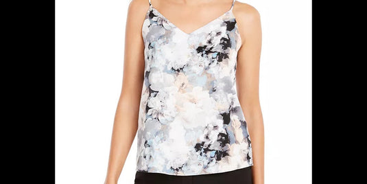 Calvin Klein Women's Printed Camisole Top Blue Size Small