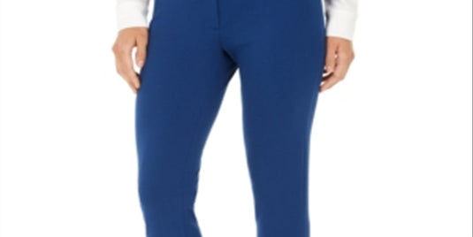 Calvin Klein Women's Scuba Crepe Pants Blue Size 16