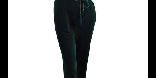 Vince Camuto Women's Tassel Belted Velvet Jumpsuit Green Size 10