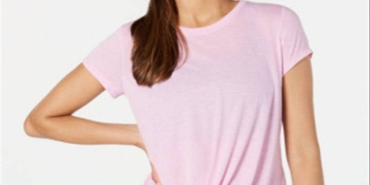 Calvin Klein Women's Performance Twist Front T-Shirt Pink Size -XL