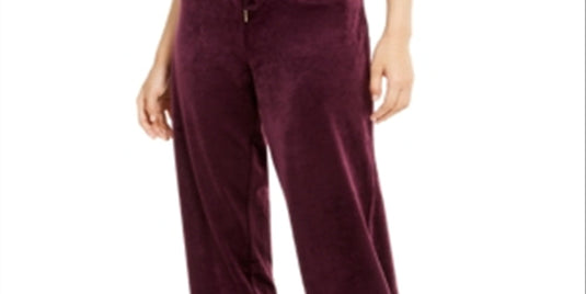 Calvin Klein Women's Straight Leg Pants Purple Size Medium