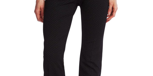 CeCe Women's Polka Dot Mini Bootcut Pants Black Size 6