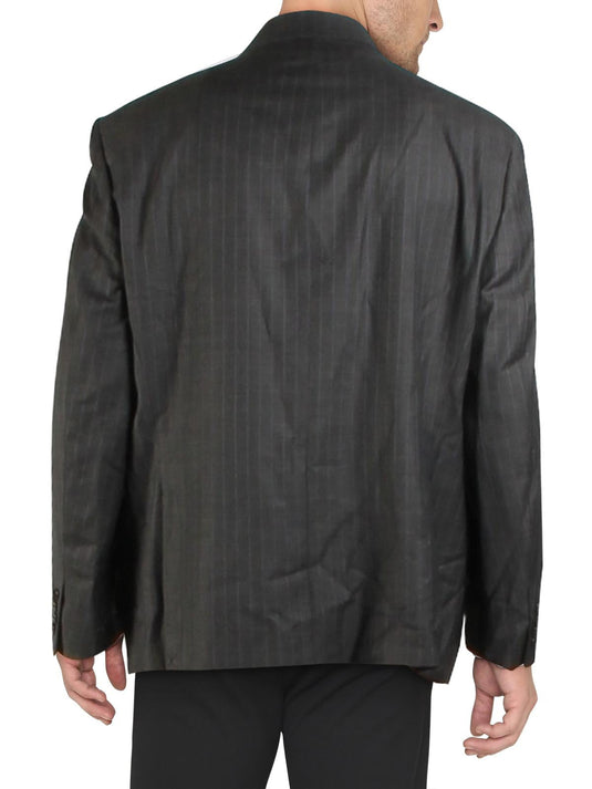 Lauren Ralph Lauren Men's Wool Blend Plaid Suit Jacket Black Size 48