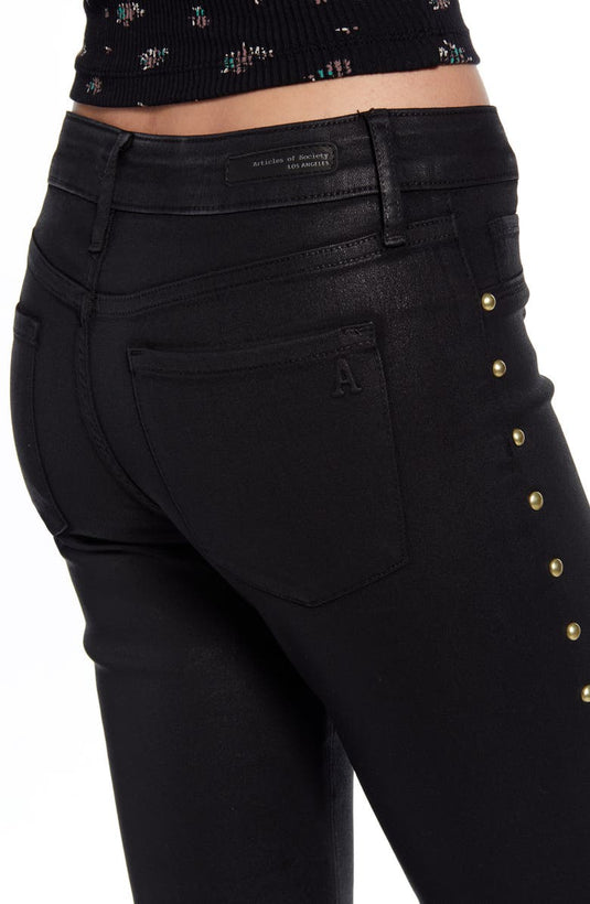 Articles of Society Women's Ankle Skinny Pant Black Size 31