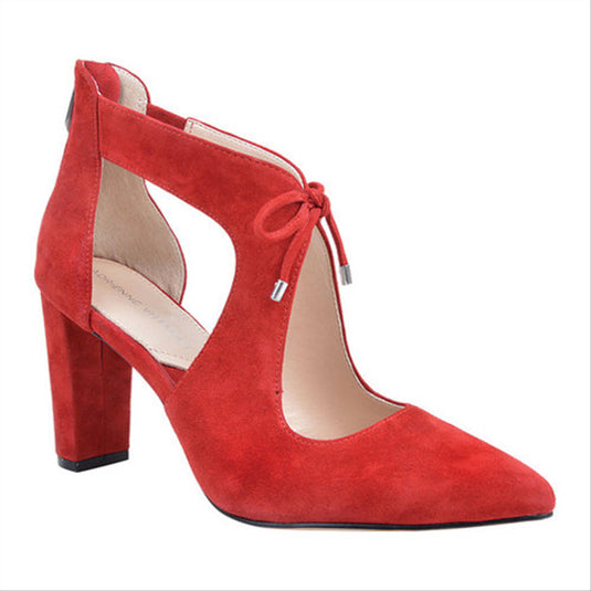 Adrienne Vittadini Women's Nigel Cut Out Pump Red Size 6 M