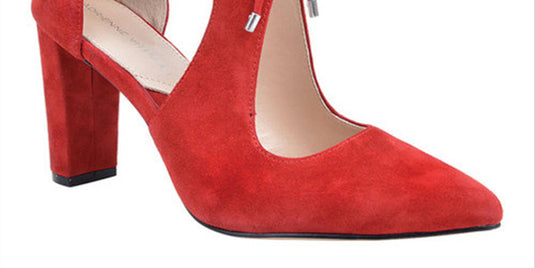 Adrienne Vittadini Women's Nigel Cut Out Pump Red Size 6 M