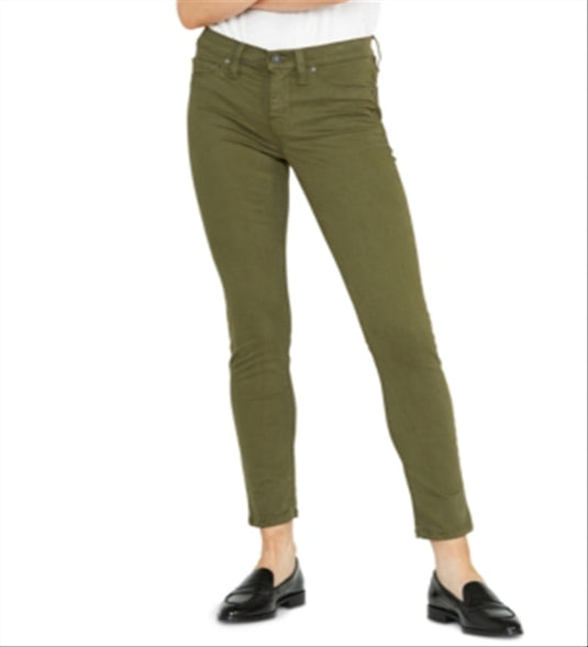 Hudson Women's Nico Ankle Denim Mid Rise Jeans Green Size -31